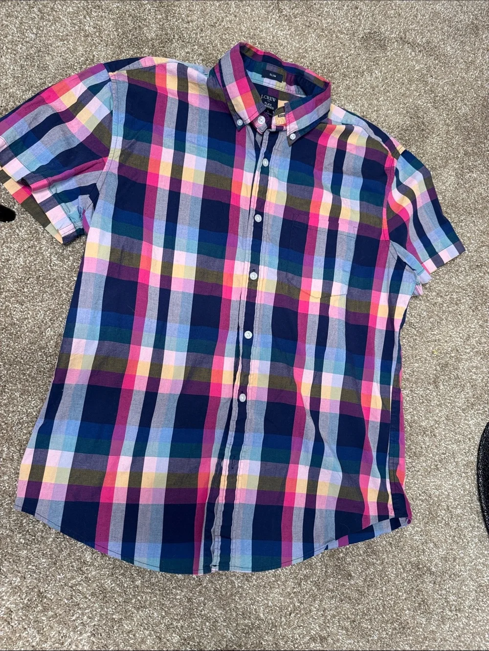 J. Crew colorful plaid